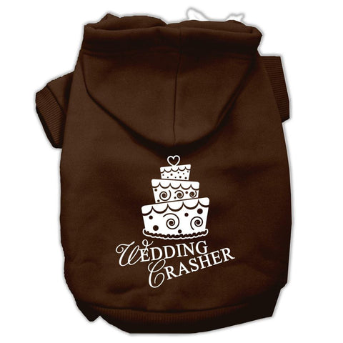 Wedding Crasher Screen Print Pet Hoodies Brown Size Lg (14)