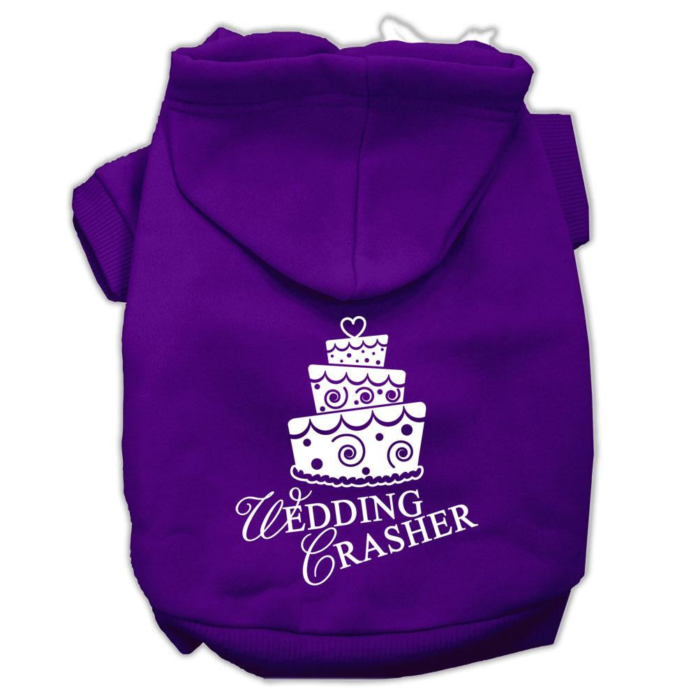 Wedding Crasher Screen Print Pet Hoodies Purple Size Lg (14)