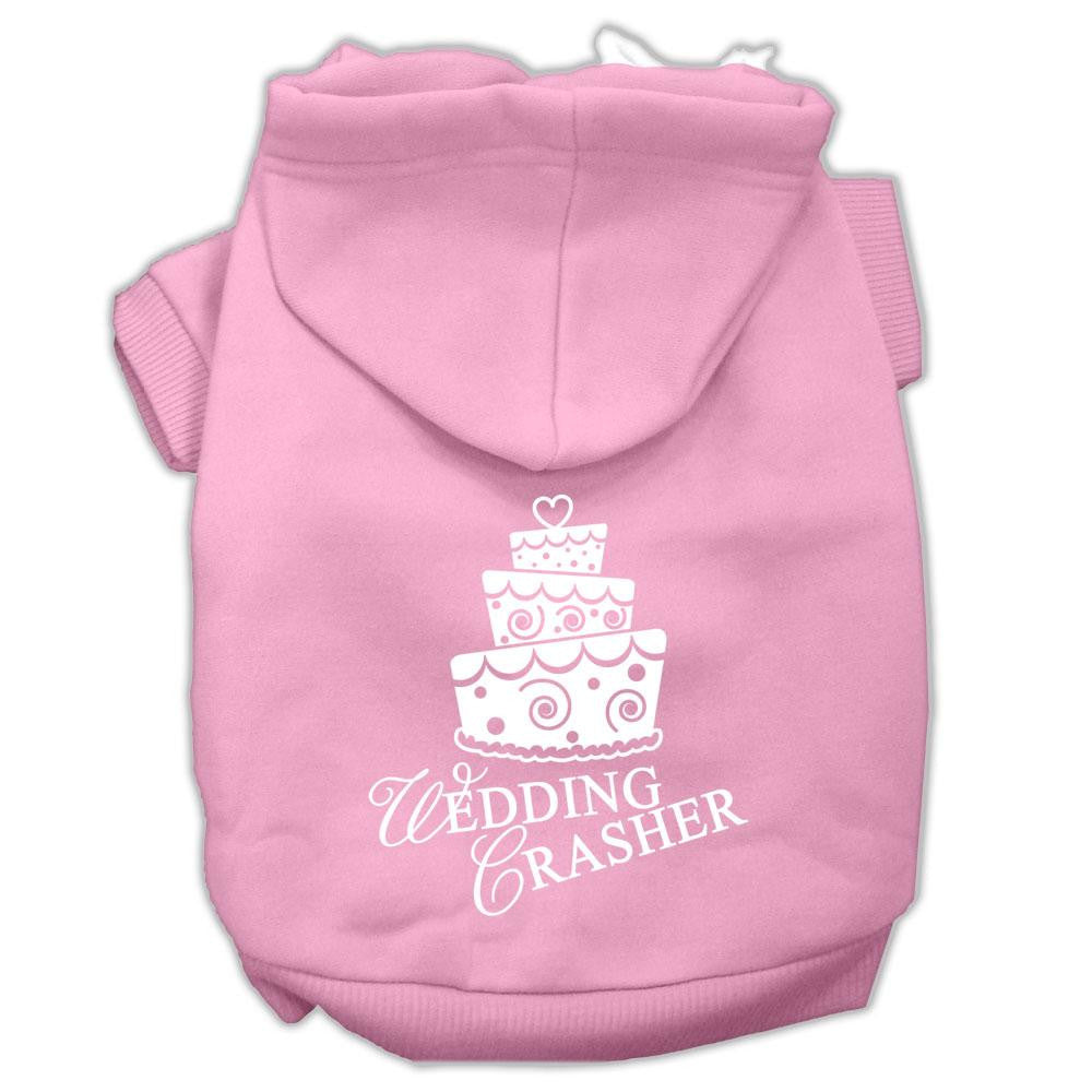 Wedding Crasher Screen Print Pet Hoodies Light Pink Size Xs (8)