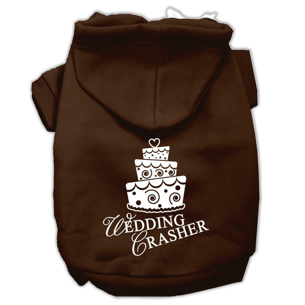 Wedding Crasher Screen Print Pet Hoodies Brown Size XXL (18)