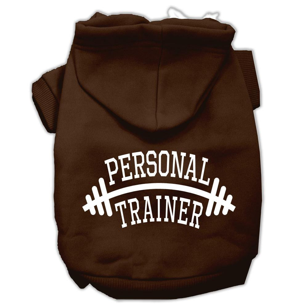 Personal Trainer Screen Print Pet Hoodies Brown Size XXL (18)