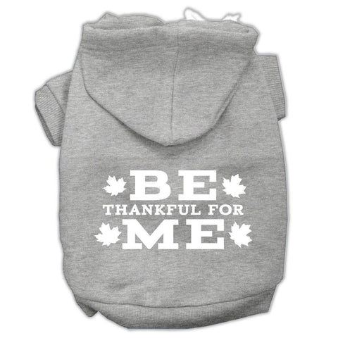 Be Thankful For Me Screen Print Pet Hoodies Grey Size Xl (16)