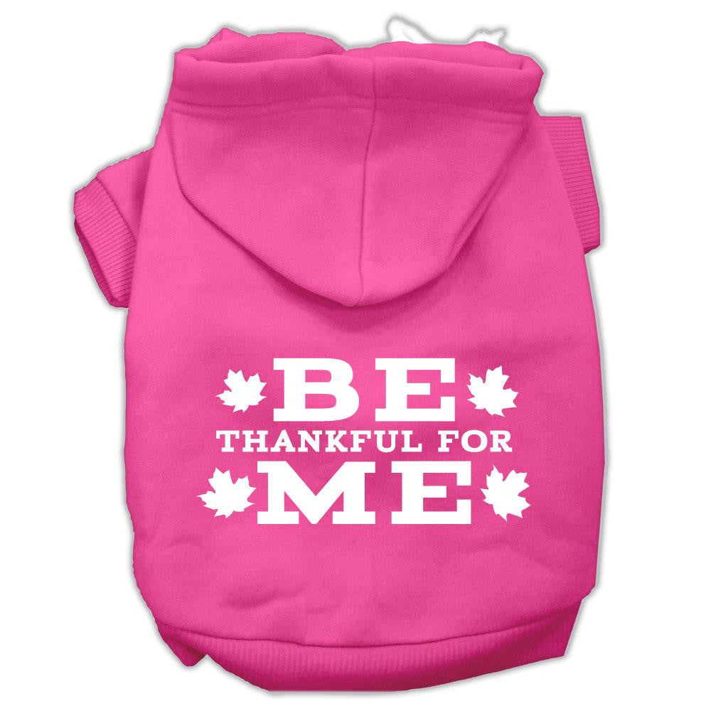 Be Thankful for Me Screen Print Pet Hoodies Bright Pink Size XXXL(20)