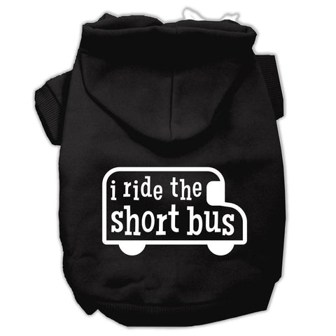 I ride the short bus Screen Print Pet Hoodies Black Size L (14)