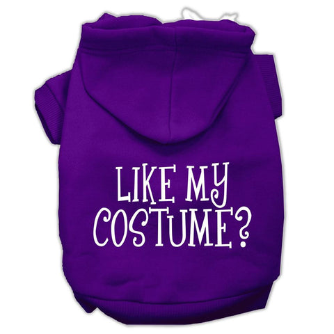 Like My Costume? Screen Print Pet Hoodies Purple Size M (12)