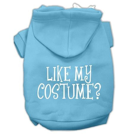 Like My Costume? Screen Print Pet Hoodies Baby Blue Size Xs (8)