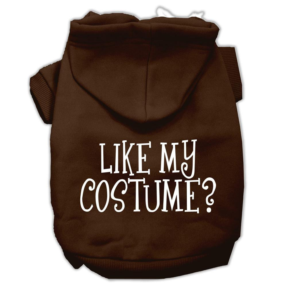 Like my costume? Screen Print Pet Hoodies Brown Size XS (8)