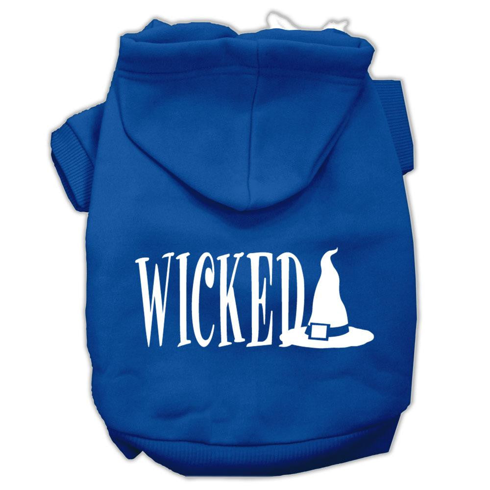 Wicked Screen Print Pet Hoodies Blue Size L (14)