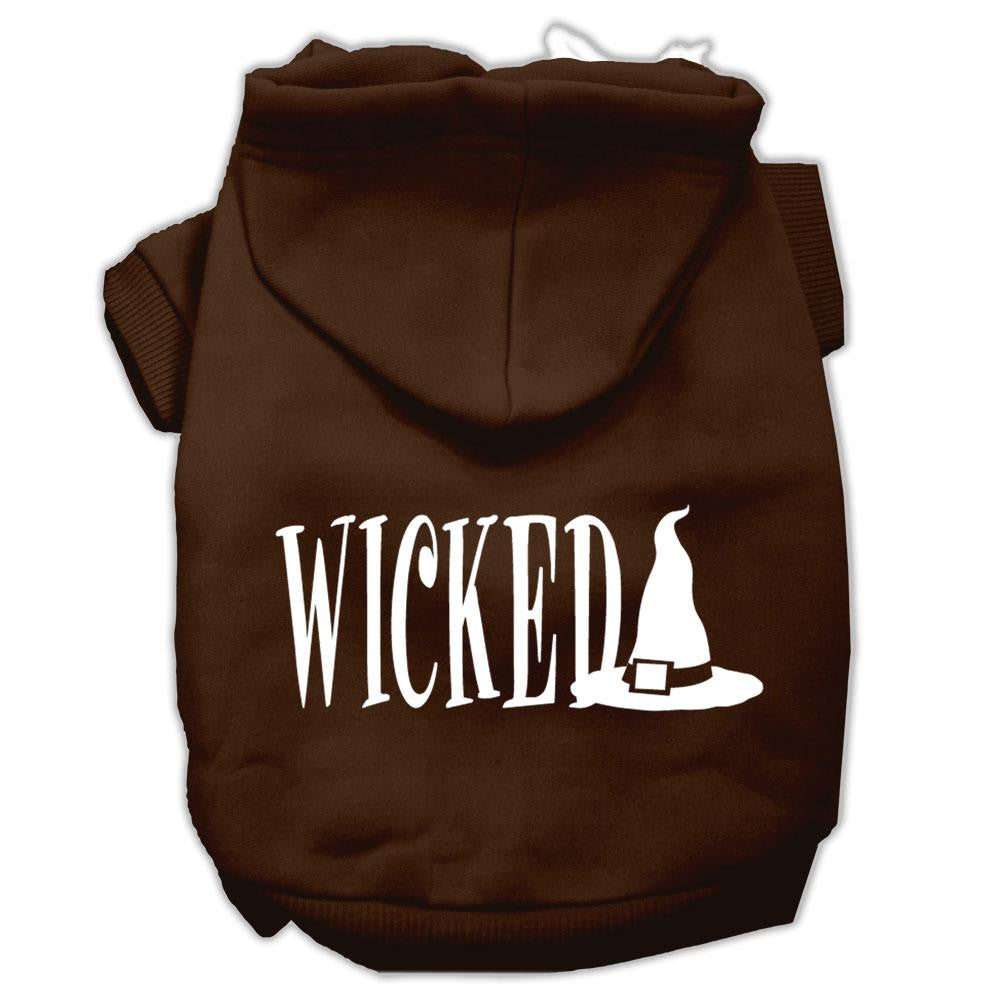 Wicked Screen Print Pet Hoodies Brown Size Lg (14)