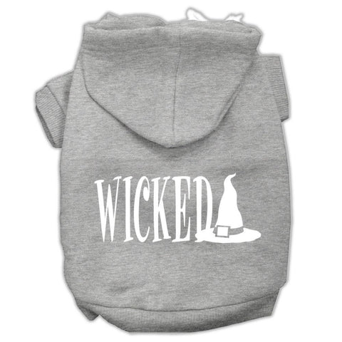 Wicked Screen Print Pet Hoodies Grey Size L (14)