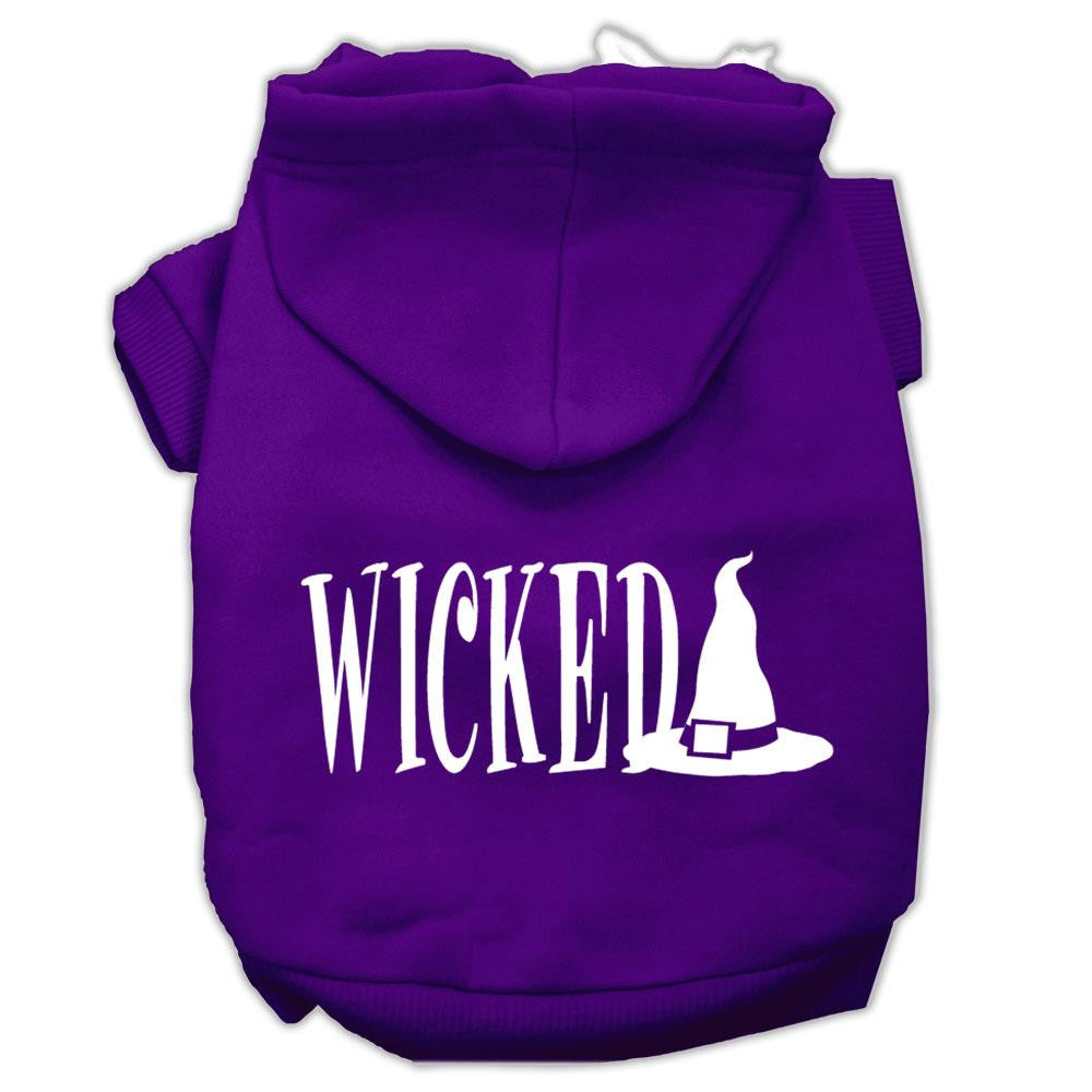 Wicked Screen Print Pet Hoodies Purple Size M (12)