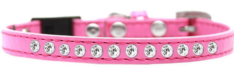 Clear Jewel Breakaway Cat Collar Bright Pink Size 10