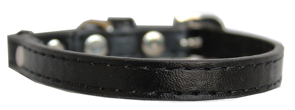 Premium Plain Cat Safety Collar Black Size 12