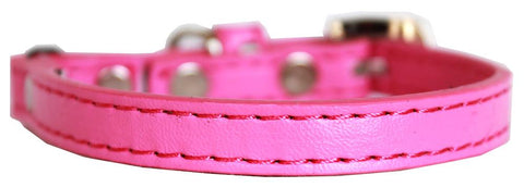 Premium Plain Cat Safety Collar Bright Pink Size 10