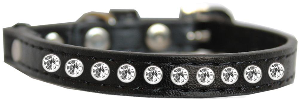 Clear Jewel Cat Safety Collar Black Size 10