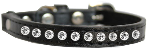 Clear Jewel Cat Safety Collar Black Size 14