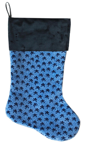 Baby Blue Skulls Christmas Stocking