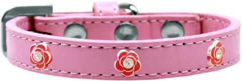 Red Rose Widget Dog Collar Light Pink Size 20