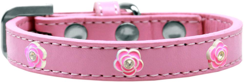 Bright Pink Rose Widget Dog Collar Light Pink Size 12