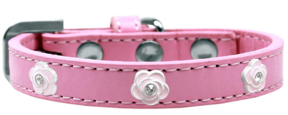 Light Pink Rose Widget Dog Collar Light Pink Size 12