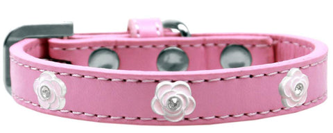 Light Pink Rose Widget Dog Collar Light Pink Size 14