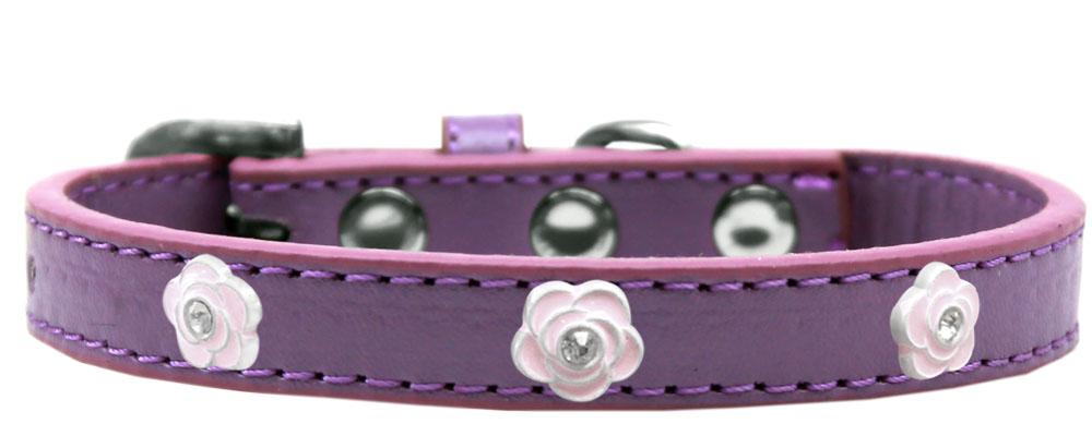 Light Pink Rose Widget Dog Collar Lavender Size 10