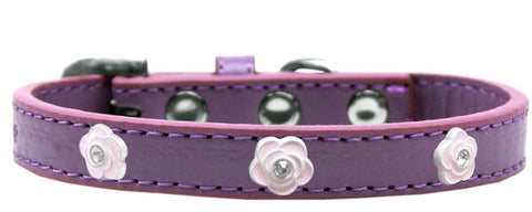 Light Pink Rose Widget Dog Collar Lavender Size 20