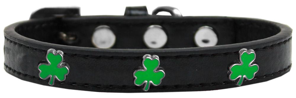 Shamrock Widget Dog Collar Black Size 10