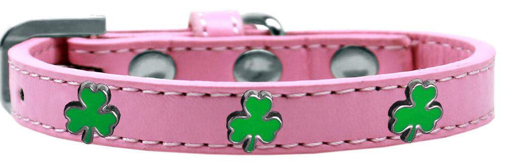 Shamrock Widget Dog Collar Light Pink Size 10