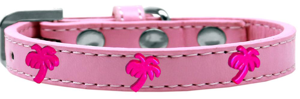 Pink Palm Tree Widget Dog Collar Light Pink Size 12