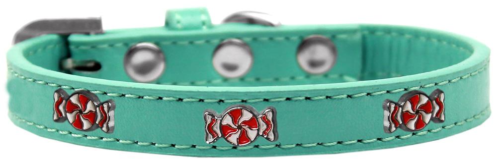 Peppermint Widget Dog Collar Aqua Size 14