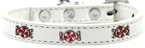 Peppermint Widget Dog Collar White Size 10