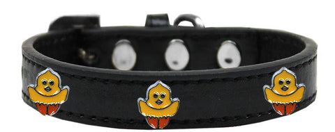 Chickadee Widget Dog Collar Black Size 10