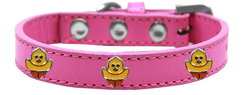 Chickadee Widget Dog Collar Bright Pink Size 10