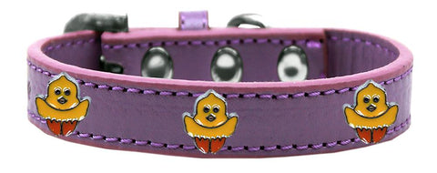 Chickadee Widget Dog Collar Lavender Size 10