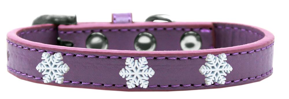 Snowflake Widget Dog Collar Lavender Size 14