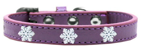 Snowflake Widget Dog Collar Lavender Size 16