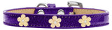 Gold Flower Widget Dog Collar Purple Ice Cream Size 18