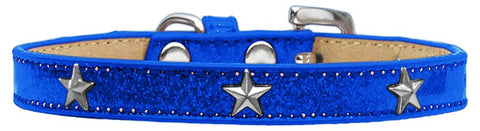 Silver Star Widget Dog Collar Blue Ice Cream Size 18