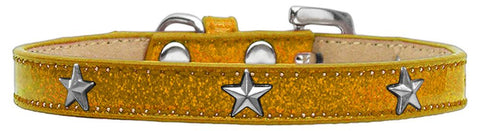 Silver Star Widget Dog Collar Gold Ice Cream Size 12