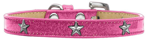 Silver Star Widget Dog Collar Pink Ice Cream Size 12