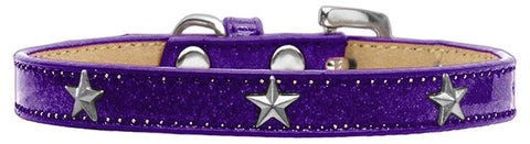 Silver Star Widget Dog Collar Purple Ice Cream Size 12