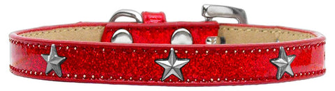 Silver Star Widget Dog Collar Red Ice Cream Size 18