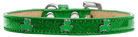 Shamrock Widget Dog Collar Emerald Green Ice Cream Size 10