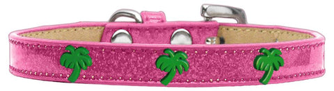 Green Palm Tree Widget Dog Collar Pink Ice Cream Size 12