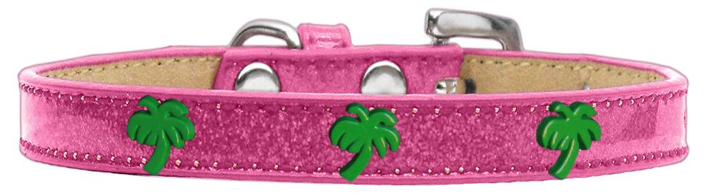 Green Palm Tree Widget Dog Collar Pink Ice Cream Size 14