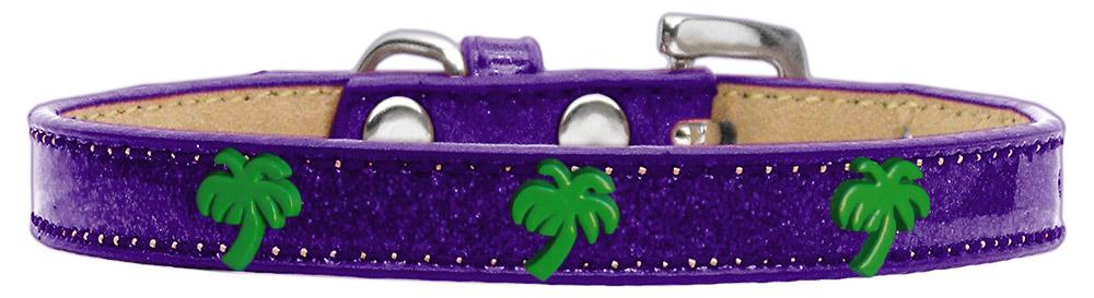 Green Palm Tree Widget Dog Collar Purple Ice Cream Size 12