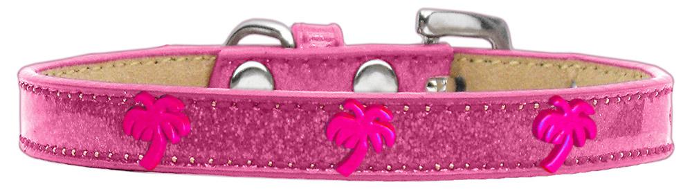 Pink Palm Tree Widget Dog Collar Pink Ice Cream Size 10