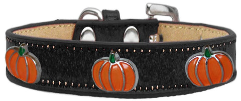 Pumpkin Widget Dog Collar Black Ice Cream Size 10