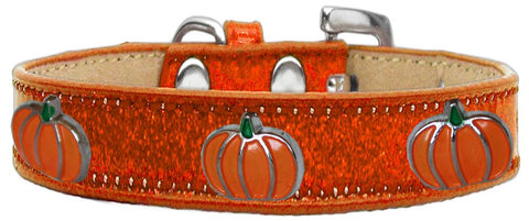 Pumpkin Widget Dog Collar Orange Ice Cream Size 12